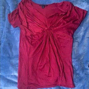 Red rouched loose fitting top
